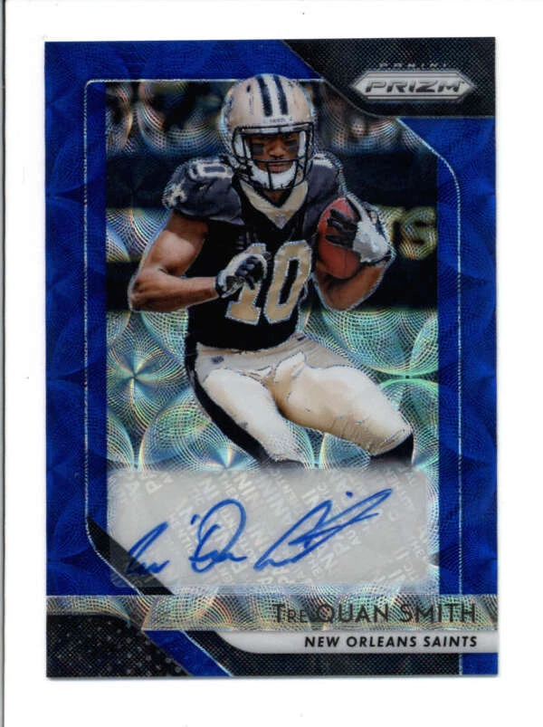 TRE'QUAN SMITH 2018 PANINI PRIZM ROOKIE BLUE SCOPE PRIZMS AUTO RC #63/99 BC2810 - Image 1 of 1