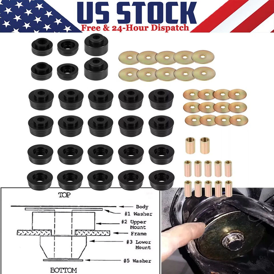 Kit de buje de montaje de carrocería Cutlass para Regal Malibu Grand Prix 1978-1988 7-132-BL Foto 1 de 4