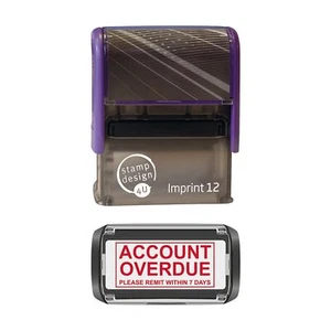 Accounts Self Inking Rubber Stamp Red Ink - Traxx 9012 48mm x 18mm - Picture 1 of 15