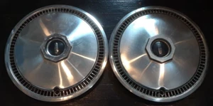 A Pair (2) 1972-1979 Lincoln Mark Series Hubcaps Wheel Covers 15" 704 - Picture 1 of 4