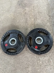 2.5LB X 2 STANDARD 1” WEIGHTS RUBBER COATED CHANGE PLATES 5LBS TOTAL NEW - Picture 1 of 2