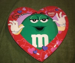 Grün M&M rot gepolstert Valentinstag Herz mit Süßigkeiten 10 cm - Bild 1 von 8