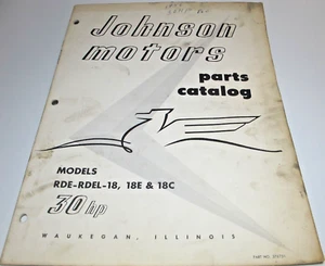 Reproduction Johnson RDE-RDEL-18, 18E & 18C Parts Catalog REPRINT.. - Picture 1 of 5