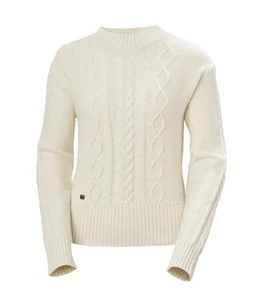 HELLY HANSEN Women's Siren Cable Knit Sweater Size XS Ivory Cream NEW Ski Winter - Picture 1 of 10