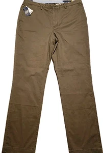 Pantalone Polo Ralph Lauren 40T 36L elasticizzato vestibilità classica twill verde chino nuovo con etichette - Foto 1 di 10