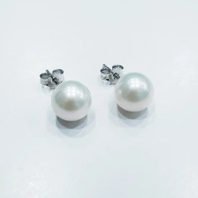 ORECCHINI PERLE AKOYA da 4 a 12 mm AAA - ORO BIANCO 18 KT - Immagine 1 di 3