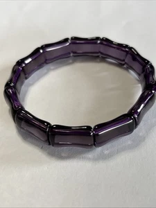 12 x 17 x 5,6 mm Natürliche Lila Amethyst Kristall Perlen Elastisch Armband - Bild 1 von 6