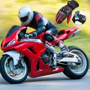 Guantes de moto para hombre guantes cálidos a prueba de viento pantalla táctil dedo 1 par - Imagen 1 de 26