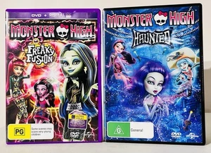 Monster High DVD x 2 Freaky Fusion & Haunted Region 2 4 5 - Picture 1 of 3