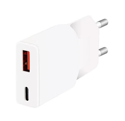 Logilink Caricatore Alimentatore GaN USB-C™ (PD) + USB-A (QC) da Muro 20W Bianco - Immagine 1 di 4