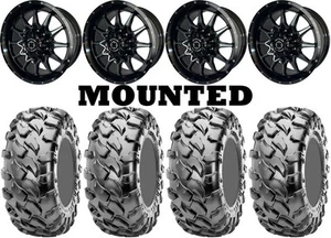 Kit 4 Maxxis Coronado Tires 27x9-14/27x11-14 on Frontline 762 Machined POL - Picture 1 of 5