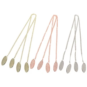 6 Pezzi Porta Tovaglioli Bavaglini Clip in Metallo con Catena Asciugamano Cucina - Foto 1 di 12