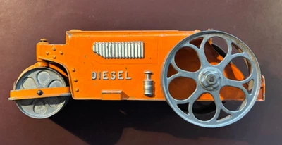 Vintage Hubley Kiddie Toy Die Cast Metal Diesel Steam Roller #480 Original 1950s - Image 1 of 4