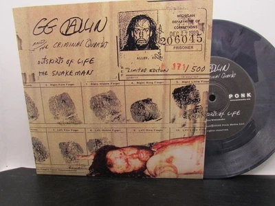 GG ALLIN & THE CRIMINAL QUARTET Outskirts Of Life 7" GREY VINYL #'ed 171/500 Foto 1 de 2
