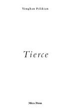 Tierce by Vaughan Pilikian Paperback Book