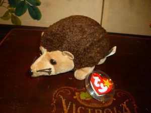 Ty Beanie Baby Prickles The Hedgehog With Tags, PE Pellets 1998 Nuevo con etiquetas, cubierta redonda - Imagen 1 de 6