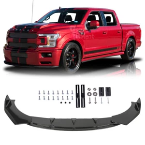 For Ford F-150 F150 Front Bumper Lip Spoiler Splitter ABS Body Kits Glossy Black - Imagen 1 de 14