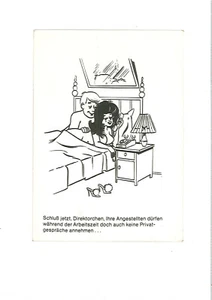 uralte AK erotische Spuchkarte Persiflage Rosi mit Mann/Freier im Bett //13 - Foto 1 di 1