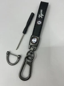 Leather Key Chain Fits Tigers Car Keychain Ring Accessories Keyring Gift Black - Picture 1 of 1