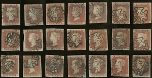 GB QV IMPERF.PENNY REDS From Black Plates 1-11 SG7 MALTESE CROSS ..PRICED SINGLY - Picture 1 of 43