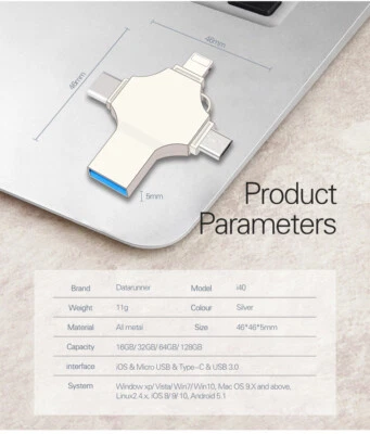 USB Flash Drive 256GB/512g Type C Memory Photo Stick for iPhone Android ios Lot - Image 1 of 4