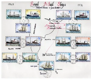 Falkland Islands Ships with 1982 imprint to £3 on pictorial fdc (2024/10/30#03) - Picture 1 of 1