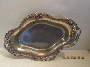 DECORATIVO PEQUEÑO DESLUSTRE PLATEADO BARATIJA PLATO/DULCES. - Imagen 1 de 3