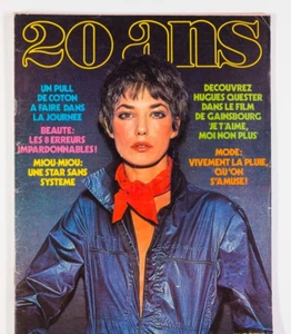 Jane Birkin SERGE GAINSBOURG Miou-Miou HUGHES QUESTER Mode ~ 20 ANS MAGAZINE vtg - Picture 1 of 2