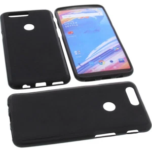 Funda para OnePlus 5T Smartphone Funda Protectora De Móvil TPU Goma Funda Negra - Imagen 1 de 5