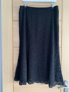 EASTEX BLACK LACE SKIRT - Lined - NEW WITHOUT TAGS Size 14 - Picture 1 of 7