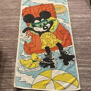 Toalla de playa vintage años 90 Disney Mickey Mouse pato algodón exclusivo de Disney Brasil - Imagen 1 de 18