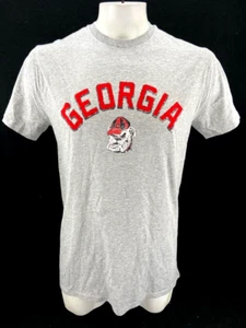 NEW UGA Georgia Bulldogs Heathered Grey SS Crew Neck Tee Shirt Men's L - Picture 1 of 8