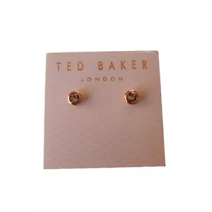 Orecchini Ted Baker Sinaa cristallo oro rosa e rosa con confezione regalo - Foto 1 di 6