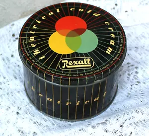 Vintage 1940er Jahre Grafik Rexall Drogen Theater Cold Cream Dose - Bild 1 von 7