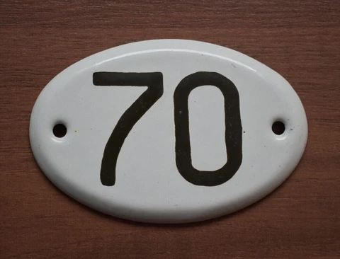USSR Door sign 70 Enameled metal vintage Apartment flat plate room House Plaque Cover