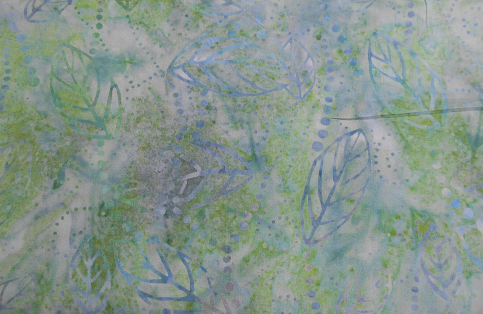 Moda   BATIKS #0021 "GREEN LEAVES" BTY - Image 1 of 1