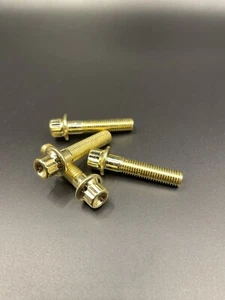 80 tornillos M7x32 M7 32 dorado brillo dorado tornillos de llanta tornillos llantas - Imagen 1 de 6