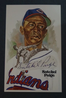 Satchel Paige - Cut Signature on Perez-Steele Postcard - JSA Certified - Image 1 of 3