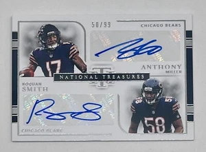 2018 National Treasures Anthony Miller Roquan Smith Dual Rookie Auto /99 Bears - Bild 1 von 2