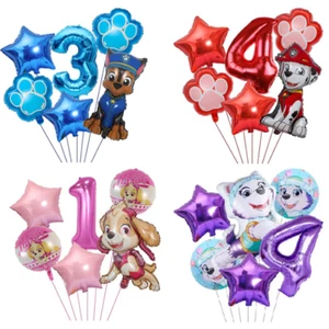 6 Teile Ballonset Paw Patrol Folienballons Deko Kindergeburtstag Chase Marshall - Bild 1 von 19