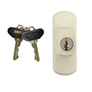 Andersen Gliding Patio Key Lock + 2 Keys - Albany Style - RH Right Hand - White - Picture 1 of 2