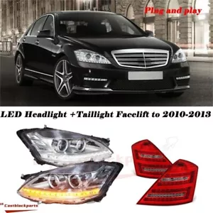 COMBO For 07-09 Mercedes W221 S Class Facelift To 10-13 Look Headlight+Taillight - Picture 1 of 24