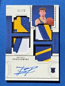 BRANDIN PODZIEMSKI 2023-24 NATIONAL TREASURES RPA PRIME PATCH RC AUTO /25 - Picture 1 of 2