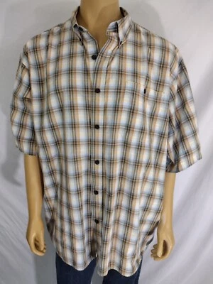 Camisa informal de campamento al aire libre de RED HEAD BRAND para hombre 3XL azul crema topo algodón a cuadros Foto 1 de 4