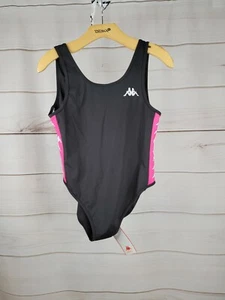 Kappa Banda Auber One-Piece Swimsuit, Black Pink Women's M #B57 - Picture 1 of 6