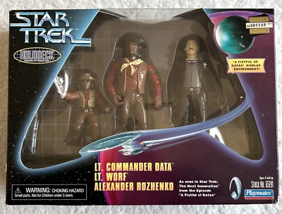 Star Trek TNG Holodeck Series #249 Worf Data Rozhenko, Fistful Of Datas 1998 NUEVO Foto 1 de 4