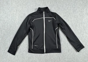 Nike Dri Fit Track Jacket Girls Large Black Full Zip Active Top - Picture 1 of 10