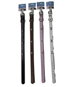 Wholesale Lot of 12 - 18 Inch Faux leather Dog Collar Assortment Free Shipping - Picture 1 of 1