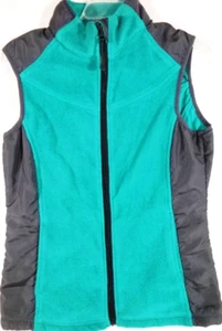 Snozu-Womens Teens Full-Zip Fleece Jacket Vest, Medium, Teal - Picture 1 of 6