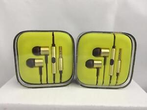 Headphones estilo Xiaomi Piston 2 auriculares, gold, earphones aluminum verde